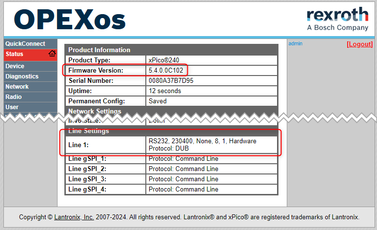 Opex wifi screenshot