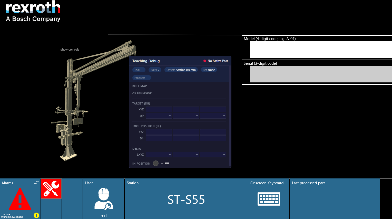 OGS start page with URDF viewer