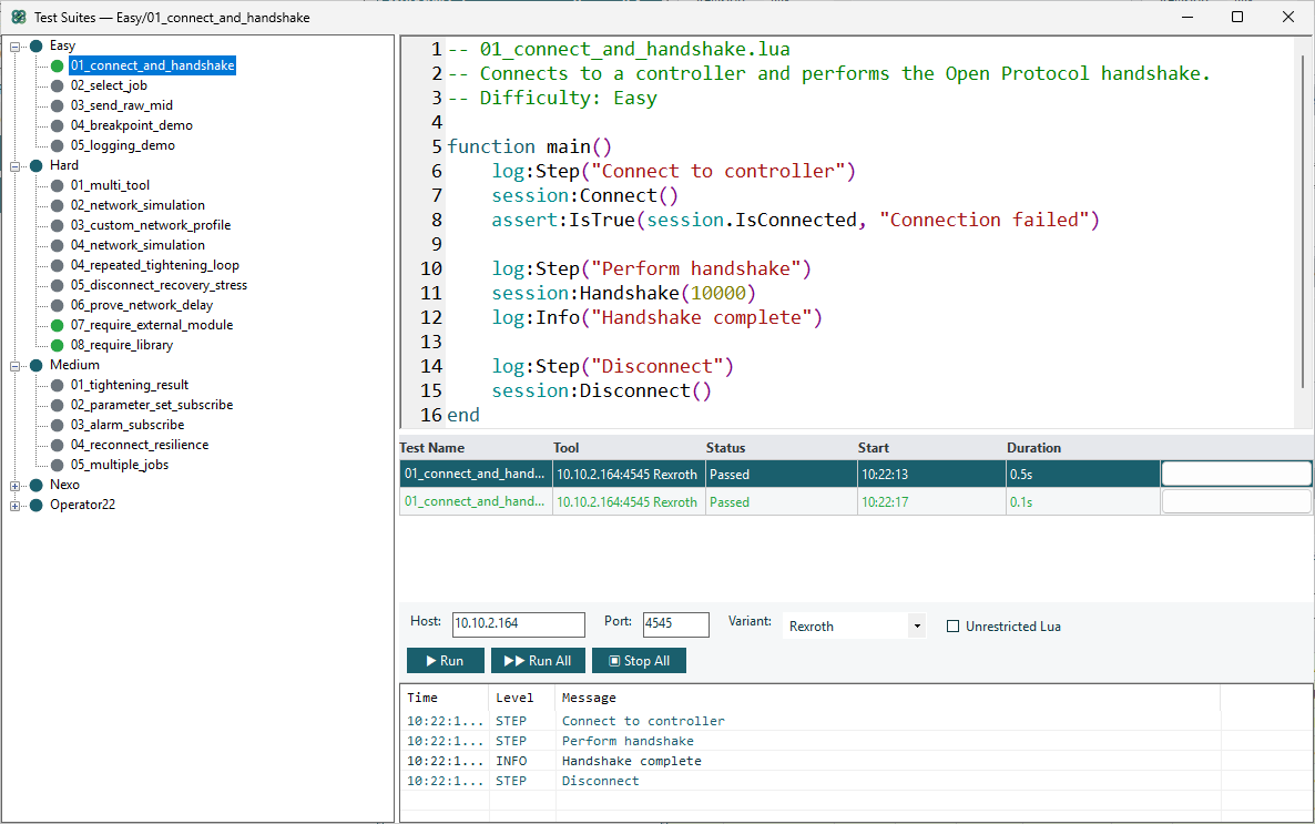 Test Suites Quick Start